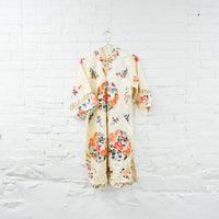 Hand Embroidered Vintage Silk Robe