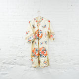 Hand Embroidered Vintage Silk Robe