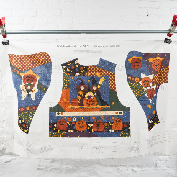 Halloween Vest Printed Fabric Panel - 36" x 60"