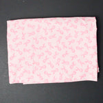 Pink Breast Cancer Ribbon Quilting Weight Woven Fabric - 42" x 44"