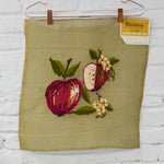 Apple Vintage Preworked Needlepoint Canvas - 19" x 18"