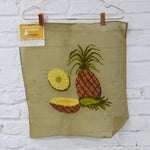 Pineapple Vintage Preworked Needlepoint Canvas - 19" x 18"