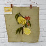 Lemon Vintage Preworked Needlepoint Canvas - 19" x 18"