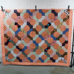 Salmon Pink Octagonal Block Quilt - 72" x 90"