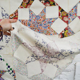 Hexagon Star Pieced Quilt Top - 51" x 51"
