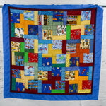 Colorful Transportation Pieced Quilt Top - 49" x 50"