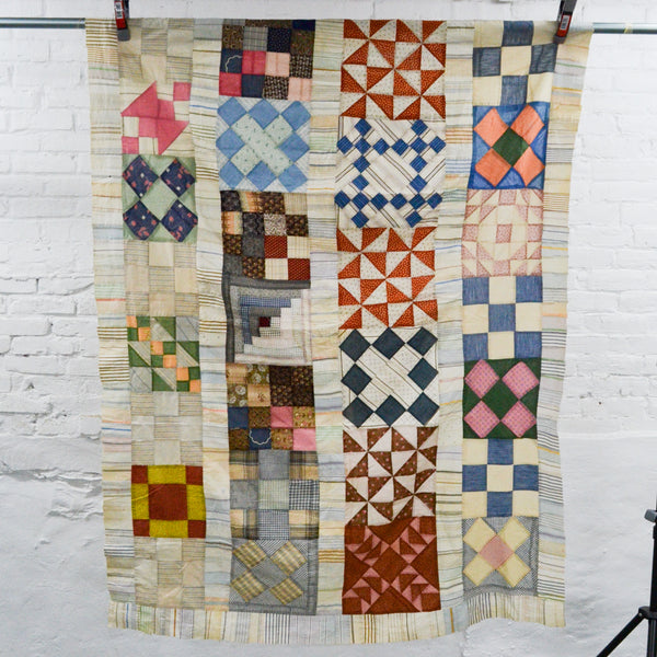 Faded Sampler Quilt Top - 50" x 68"
