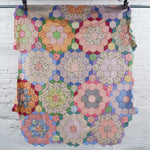 Hexagon English Paper Pieced Quilt Top - 50" x 68"