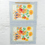 Gardening Bears Soft Flannel Fabric Panel - 44" x 64"
