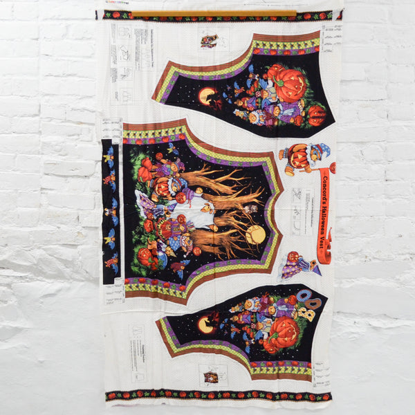 Concord's Halloween Vest Teddy Bears Cut and Sew Fabric Panel - 34" x 58"