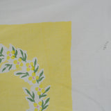 Pink + Yellow Floral Vintage Tablecloth - 52" x 64"