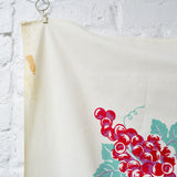 Red + Green Grapevine Vintage Tablecloth - 52" x 70"