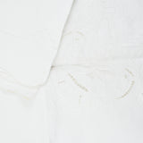 White Floral Damask Eyelet Tablecloth - 50" x 66"