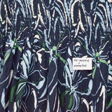 Blue, Green + White Floral Print Pre-Shirred + Pre-Washed Fabric Panel - 55" x 76"