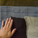 Brown Striped Quilt Top - 39" x 45"