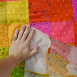 Rainbow Gradient Quilt Top - 49" x 54"