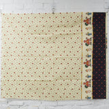 Beige + Brown Alphabet Print School Border Fabric Panel - 38" x 46"