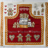 Grandma's Gingerbread Apron Cut & Sew Fabric Panel - 36" x 46"