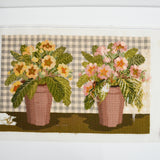 Potted Flowers Needlepoint Panel - Almost Complete