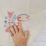 C & C Flour Sack Fabric Remnant - 16" x 22"