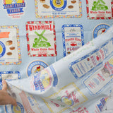 Flour Sack Print Quilting Weight Woven Fabric - 42" x 72"