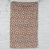 Vintage Brown Geometric Print Feed Sack - 21" x 36"