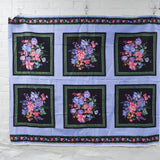 Dark Floral Quilting Weight Woven Fabric Panel - 44" x 52"