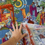 Nativity Print Quilting Weight Woven Fabric - 36" x 44"