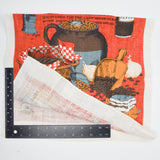 Brick Oven Baked Beans Print Linen Tea Towel - 17" x 30"