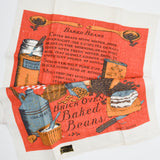 Brick Oven Baked Beans Print Linen Tea Towel - 17" x 30"