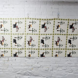 Winter Animal + Cabin Print Quilting Panel Fabric (Stained) - 31" x 72"