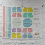 Easter Rabbits Basket Cut and Sew Fabric Panel - 36" x 44"