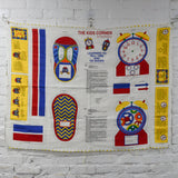 Learning to Tell Time and Tie Shoes Cut and Sew Fabric Panel - 32" x 46"