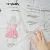 Simplicity Today's Girl Doll Clothes Cut and Sew Fabric Panel - 36" x 46"