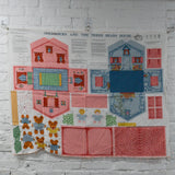 Goldilocks and the Three Bears House Cut and Sew Fabric Panel - 32" x 44"