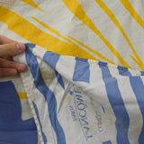 Yellow, White + Blue Floral Sunrise Print Lancome Paris Fabric Tablecloth - 42" x 56"
