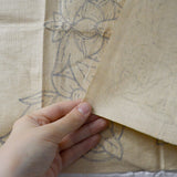 Daffodil Paragon Linen Dresser or Vanity Scarf, Stamped for Embroidery + Cutwork - 13" x 30"