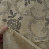Tan Floral Print Tablecloth, Stamped for Embroidery - 46" x 70"