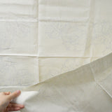 Rose Print Merribee Linen Tablecloth, Stamped for Embroidery + Cutwork - 52" x 84"