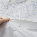 Rose Lace Cross Stitch Print Tablecloth, Stamped for Embroidery - 60" x 108" (Started)