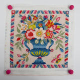 Baltimore Flower Urn Kaffe Fassett Finished Needlepoint Panel - 18" x 18"