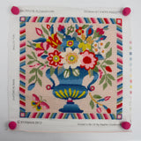 Baltimore Flower Urn Kaffe Fassett Finished Needlepoint Panel - 18" x 18"
