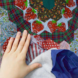 English Paper Pieced Fussy Cut Quilt Sandwich- 64" x 84"