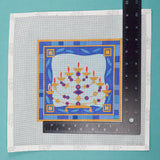 Menorah Hand-Painted Needlepoint Canvas