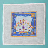 Menorah Hand-Painted Needlepoint Canvas