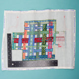 Whimsy and Grace Woven Brick Cover Needlepoint Canvas - Mostly Worked