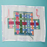 Whimsy and Grace Woven Brick Cover Needlepoint Canvas - Mostly Worked
