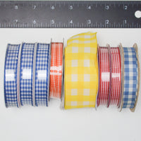 Gingham Ribbon Bundle - 8 Spools