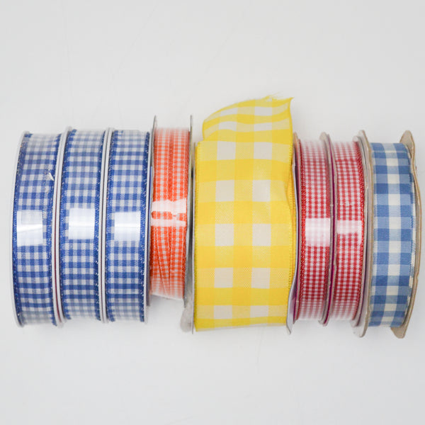 Gingham Ribbon Bundle - 8 Spools