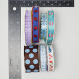 Printed + Woven Patterned Ribbon Bundle - 7 Spools